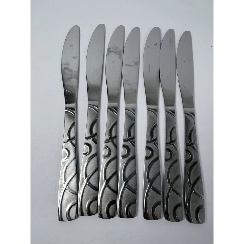 Cambridge Conquest Stainless Steel Dinner ‎ Knives Set Of 7